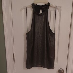 Forever 21 Metallic Black Tank Top